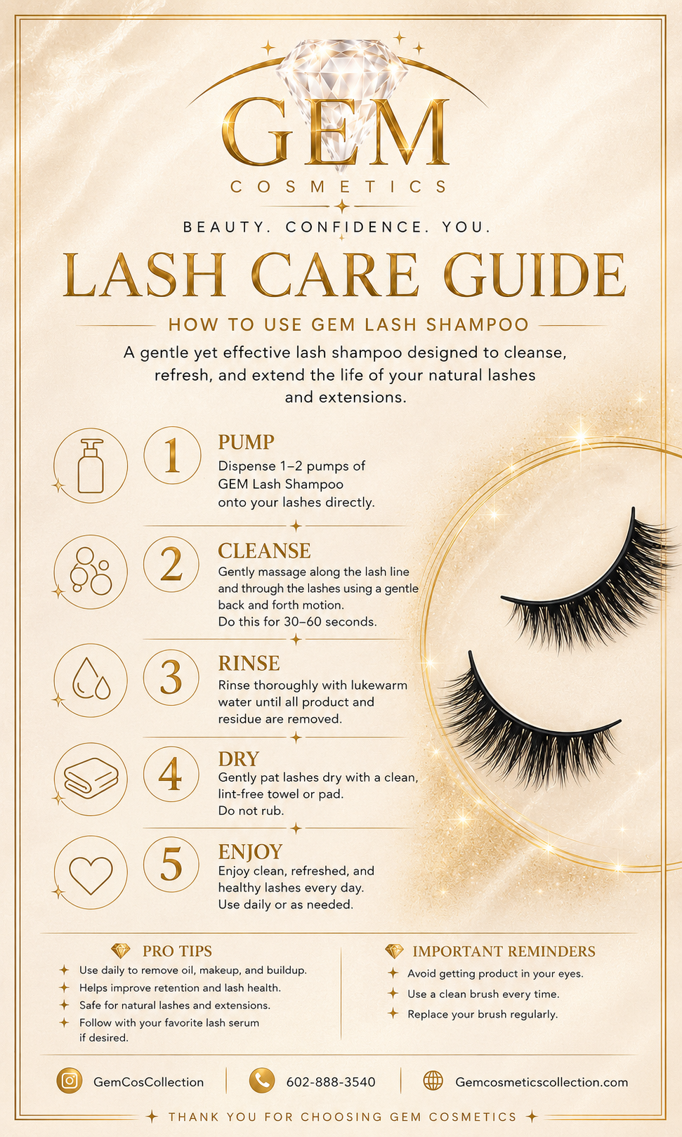 Gem Cosmetics Lash Shampoo