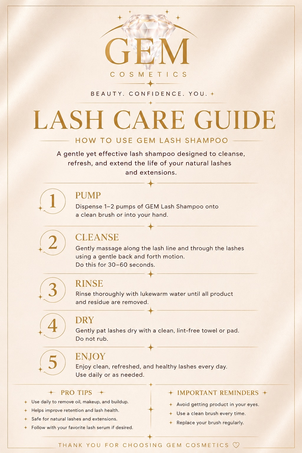 Gem Cosmetics Lash Shampoo